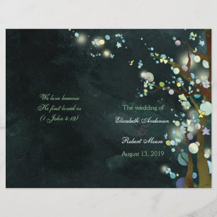 Lovely Night Bi Fold Mariage Cérémonie Programmes