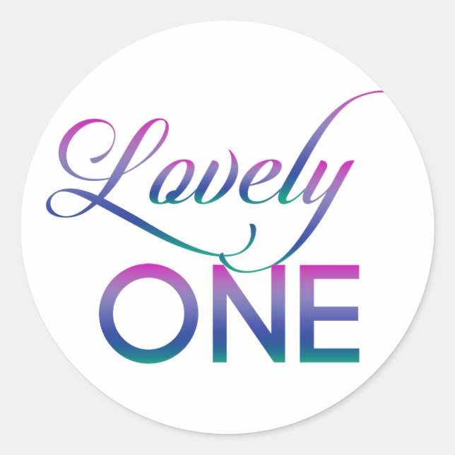 Lovely One Runder Aufkleber (Vorderseite)