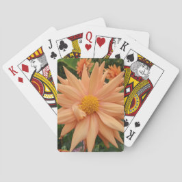 Lovely Orange Dahlia Blume Floral Spielkarten