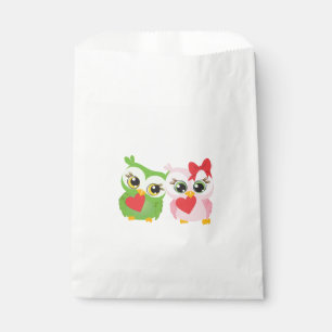 Lovely Owls Liebe Herz Geschenktütchen