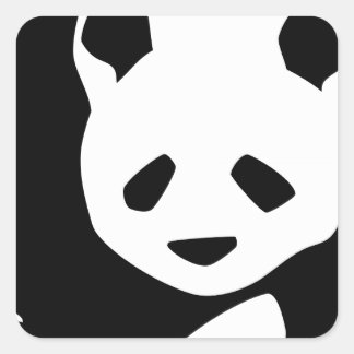 Lovely Panda Quadratischer Aufkleber