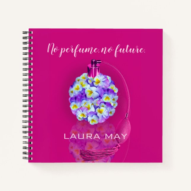 Lovely Pansy Atomizer Notizbuch (Vorderseite)