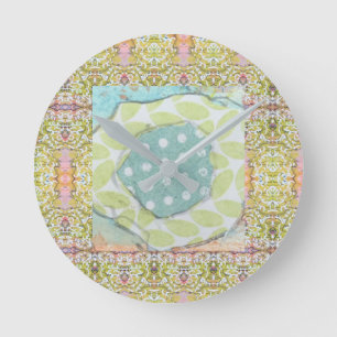 Lovely Pastel Runde Wanduhr