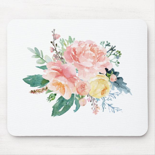 Lovely Peony Bouquet Mousepad (Vorne)