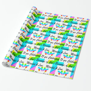 LOVELY PERSONALISIERTE 75. GEBURTSTAG DESIGN GESCHENKPAPIER
