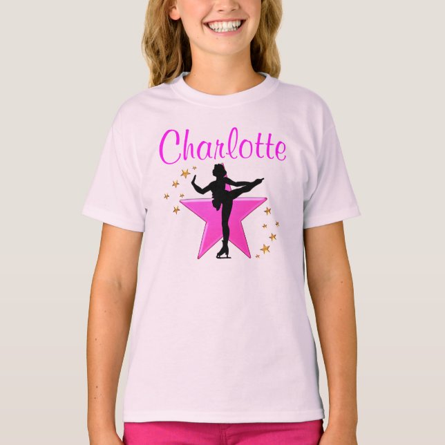 LOVELY PINK PERSONALISIERT SKATEN PRINCESS APPAREL T-Shirt (Vorderseite)