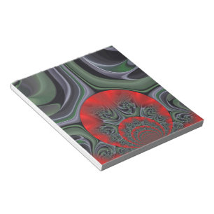 Lovely Red Aurora Art Print Customization Product Notizblock