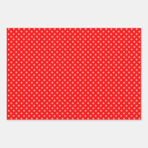 Lovely Red Polka Dot Geschenkpapier Set