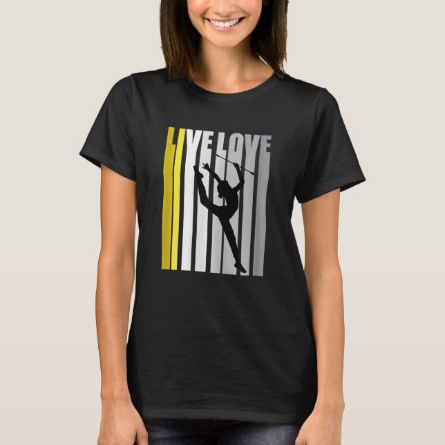 Lovely Rhythmic Gymnastics Womens Teammate Distres T-Shirt (Vorderseite)