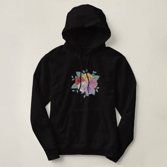 Lovely Rose Girl Vibes Hoodie design  (Design vorne)
