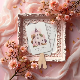 Lovely Rustic Pink Tones Church Wedding Program Fächer