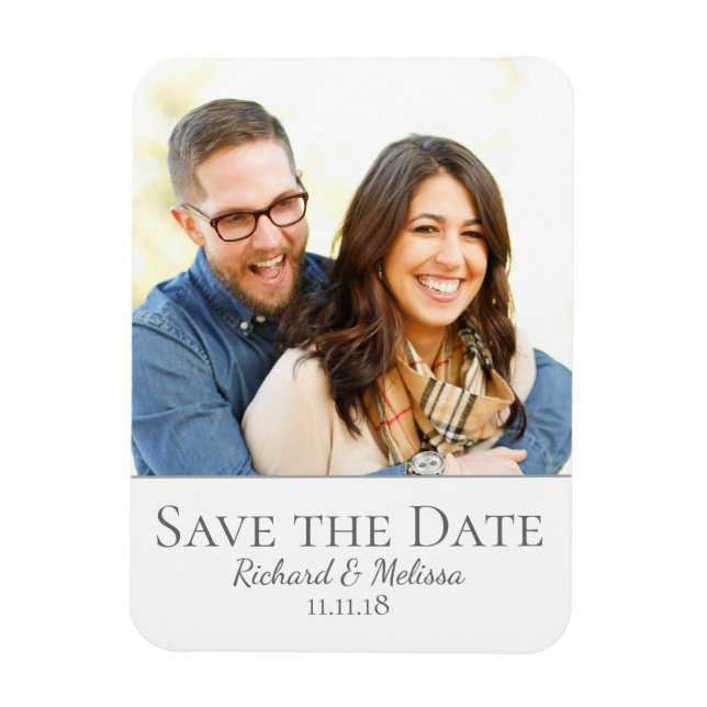 Lovely Save the Date Foto Magnet (Vertikal)