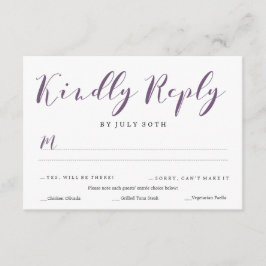 Lovely Script UAWG | ABWEICHUNGEN RSVP Karte