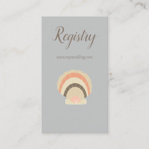 Lovely Seashell Beach Thema Wedding Registry Begleitkarte