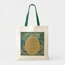 Lovely Seek God First Floral Tragetasche