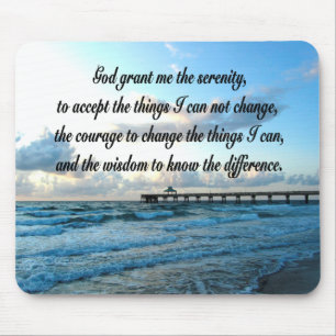 LOVELY SERENITY PRAYER OCEAN UND WAVES FOTO MOUSEPAD