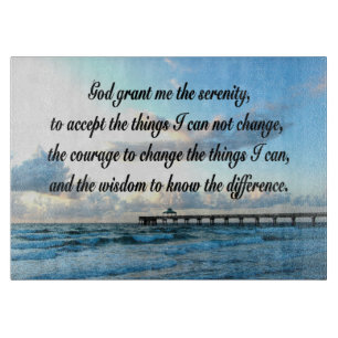 LOVELY SERENITY PRAYER OCEAN UND WAVES FOTO SCHNEIDEBRETT