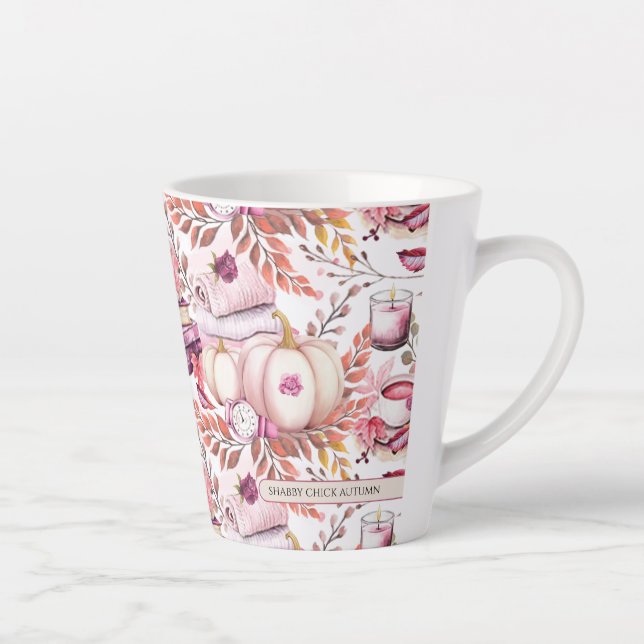 Lovely Shabby Chick Herbstmuster Milchtasse (Rechts)