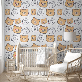 Lovely Teddy bear pattern for Your Kid Room Tapete