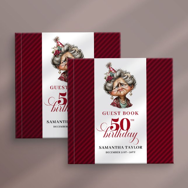 Lovely Whimsical Woman 50th Birthday Humor Book Gästebuch (Lovely Whimsical Woman 50th Birthday Humor Guest Book

)