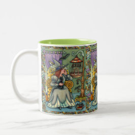 LOVELY WITCH, CAT & HER PETS, BVT CAGE, HALLOWEWEE ZWEIFARBIGE TASSE