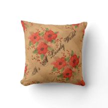 Lovely World - Coussin rouge