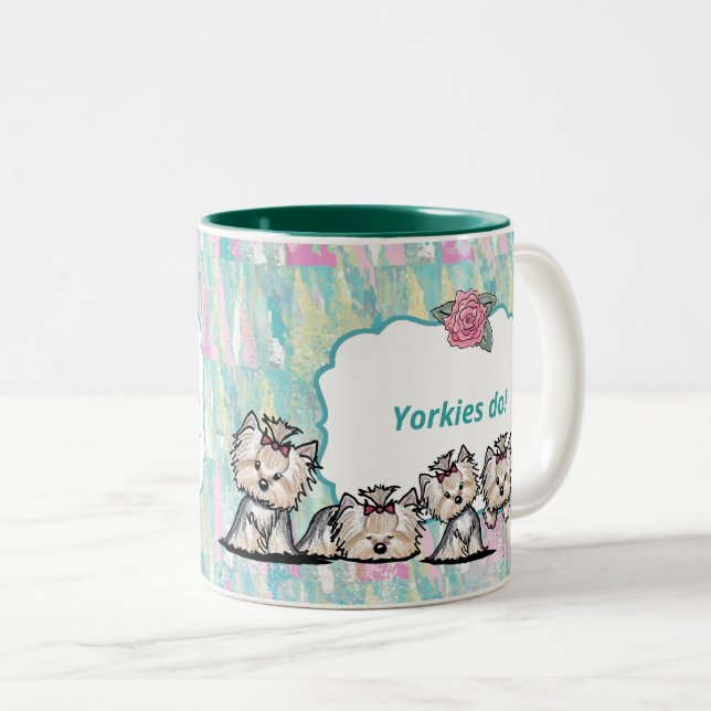 Lovely Yorkie Mütter Day Coffee Tasse (VorderseiteRechts)