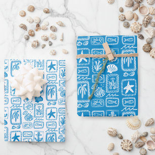 LoveNotes vom Sea Beach Ocean Modernes CUSTOM Geschenkpapier Set
