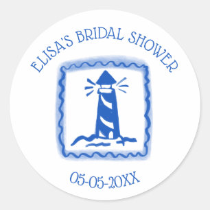 LoveNotes vom Sea Lighthouse CUSTOM Brautparty Runder Aufkleber