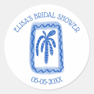 LoveNotes vom Sea Palm Tree CUSTOM Brautparty Runder Aufkleber
