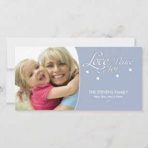 LovePeaceJoy Hanging Ornament Premium Carte photo