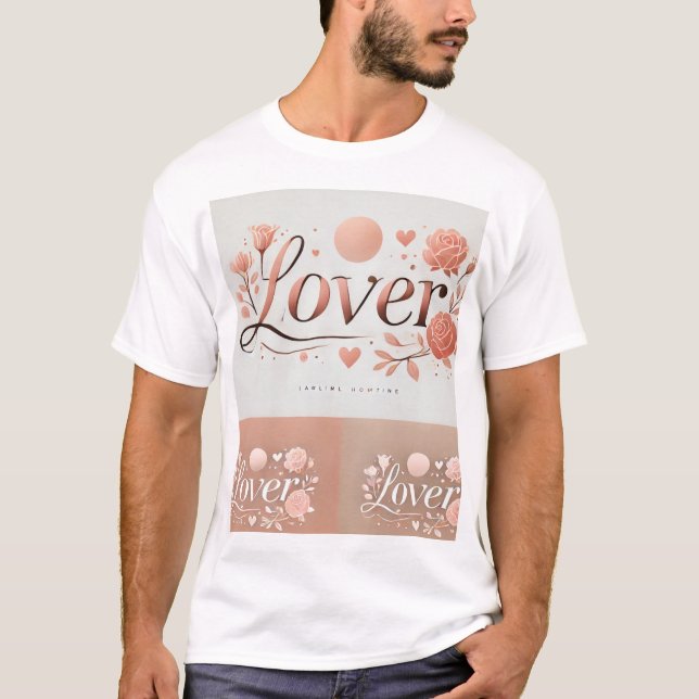 Lover Aesthetic Floral T - Shirt - Romantic Rose D (Vorderseite)