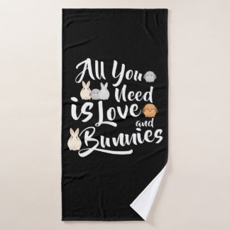 Lover, alles, was Sie brauchen, ist Liebe & Bunnie Badehandtuch