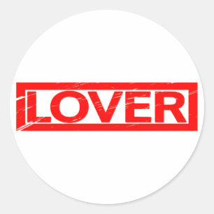 Lover Briefmarke Runder Aufkleber