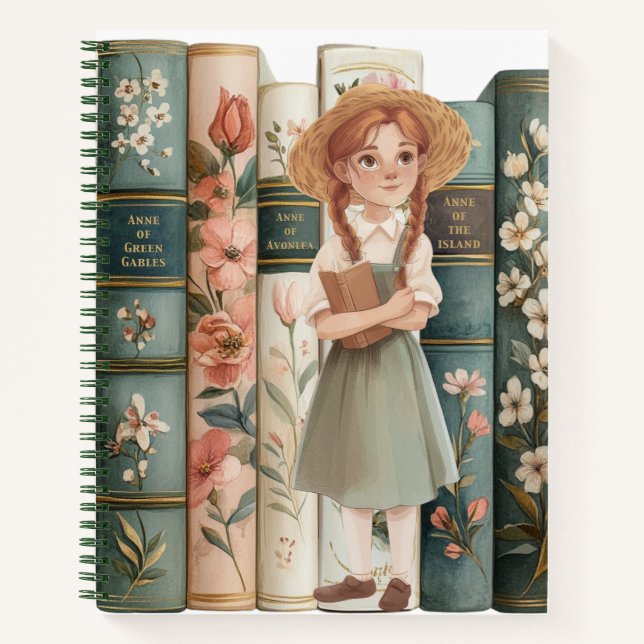 Lover buchen | Anne von Green Gables | Blumenbüche Notizbuch (Vorderseite)
