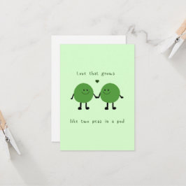 Lover Card Peas - cute two peas in a pod
