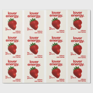 Lover Energy Geschenkpapier   Erdbeer Geschenkverp