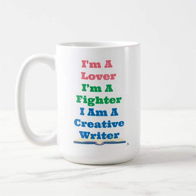 Lover Fighter Creative Writer Author Epic Motto Kaffeetasse (Links)
