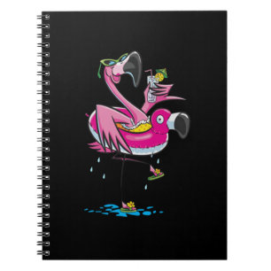 Lover Flamingo schwimmen gehen Notizblock