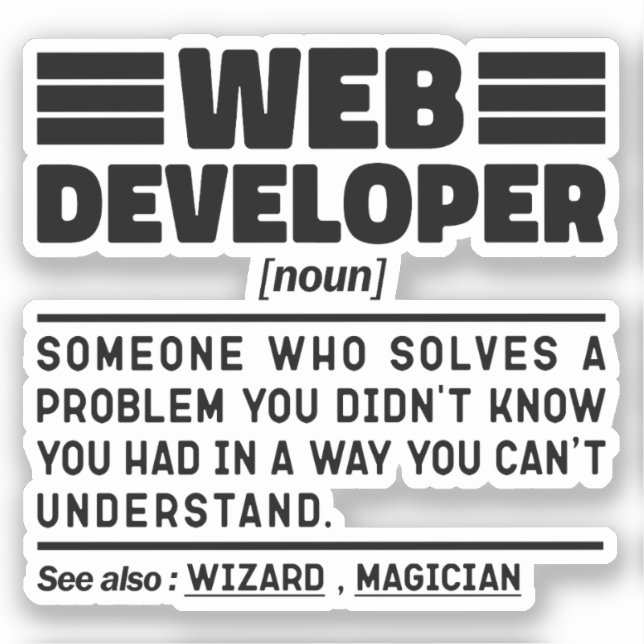 Lover für die Coole Computerprogrammierung von Web Aufkleber (Vorderseite)
