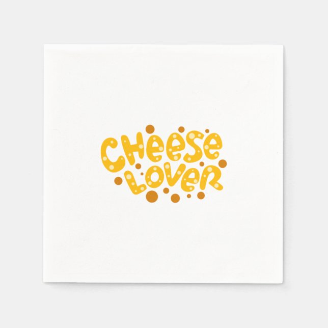 Lover-Gelb- und Orange-Typografie Serviette (Vorderseite)