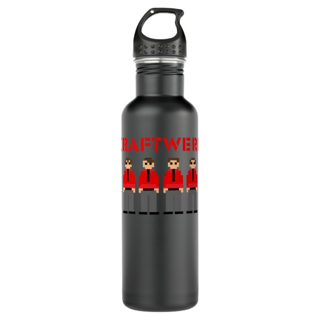 Lover Gift Electronic Kraftwerk Music Gift für Bir Edelstahlflasche (Vorderseite)