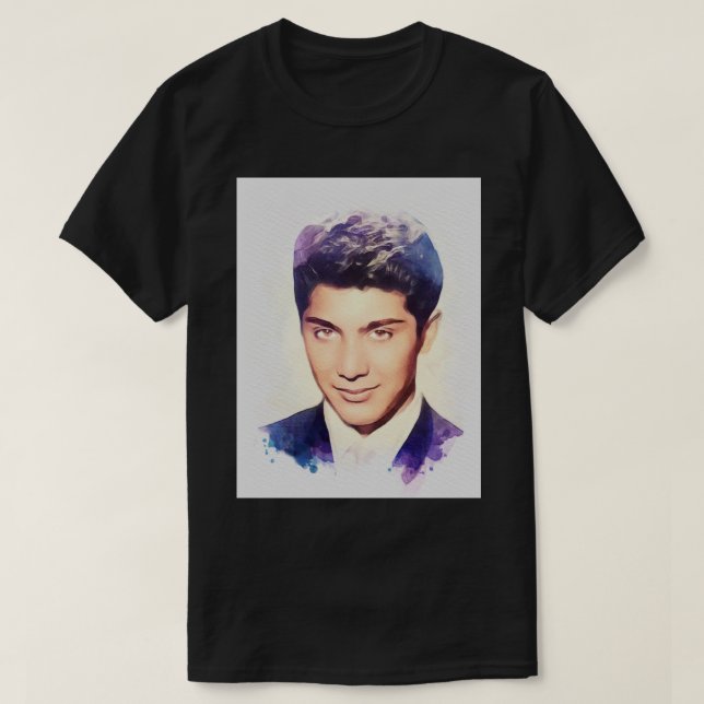 Lover Gift Paul Anka, Music Legend Electric Guitar T-Shirt (Design vorne)