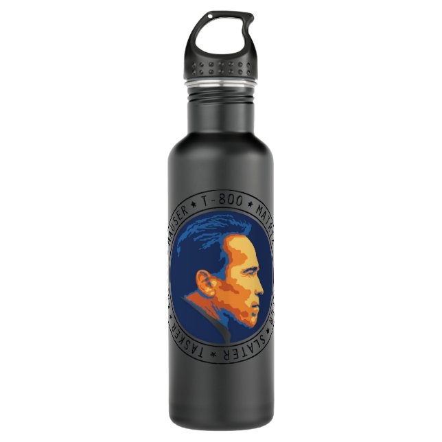 Lover Gifts Arnold Schwarzenegger Terminate Hate F Edelstahlflasche (Vorderseite)