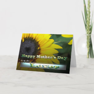 Lover Happy Mother's Day Gelbe Sonnenblumenkarte Karte