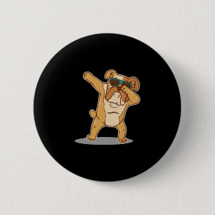 Lover I Dabbing English Bulldog Button