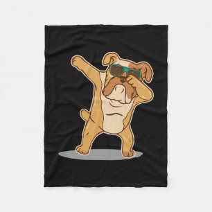 Lover I Dabbing English Bulldog Fleecedecke