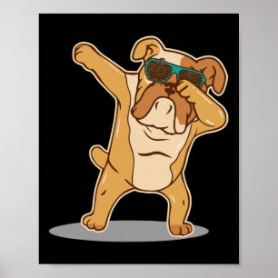 Lover I Dabbing English Bulldog Poster