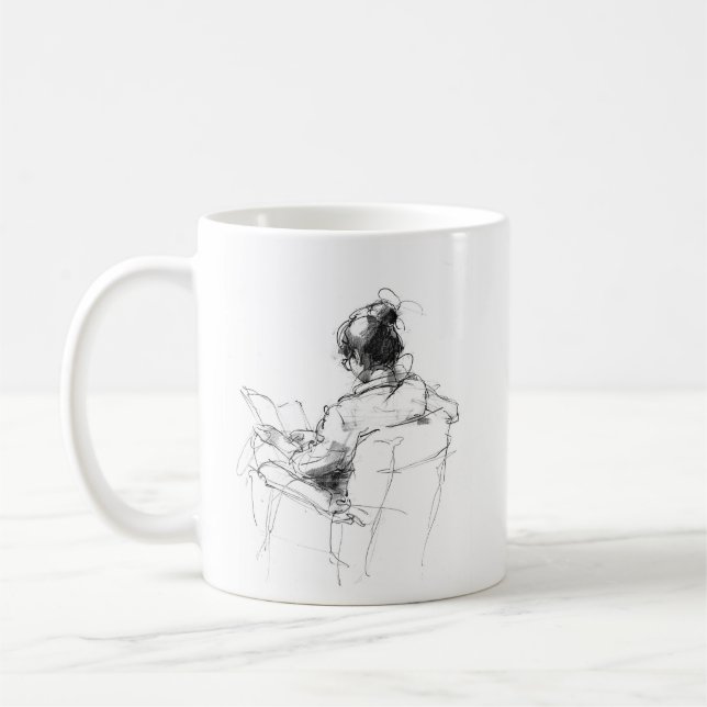 Lover Reading Moment - Gemütlicher Reader Kaffeetasse (Links)