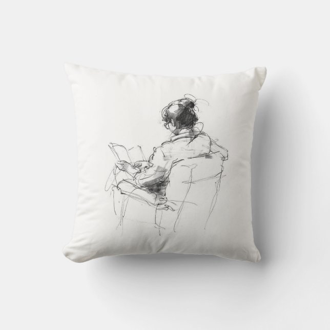 Lover Reading Moment - Gemütlicher Reader Kissen (Vorderseite)
